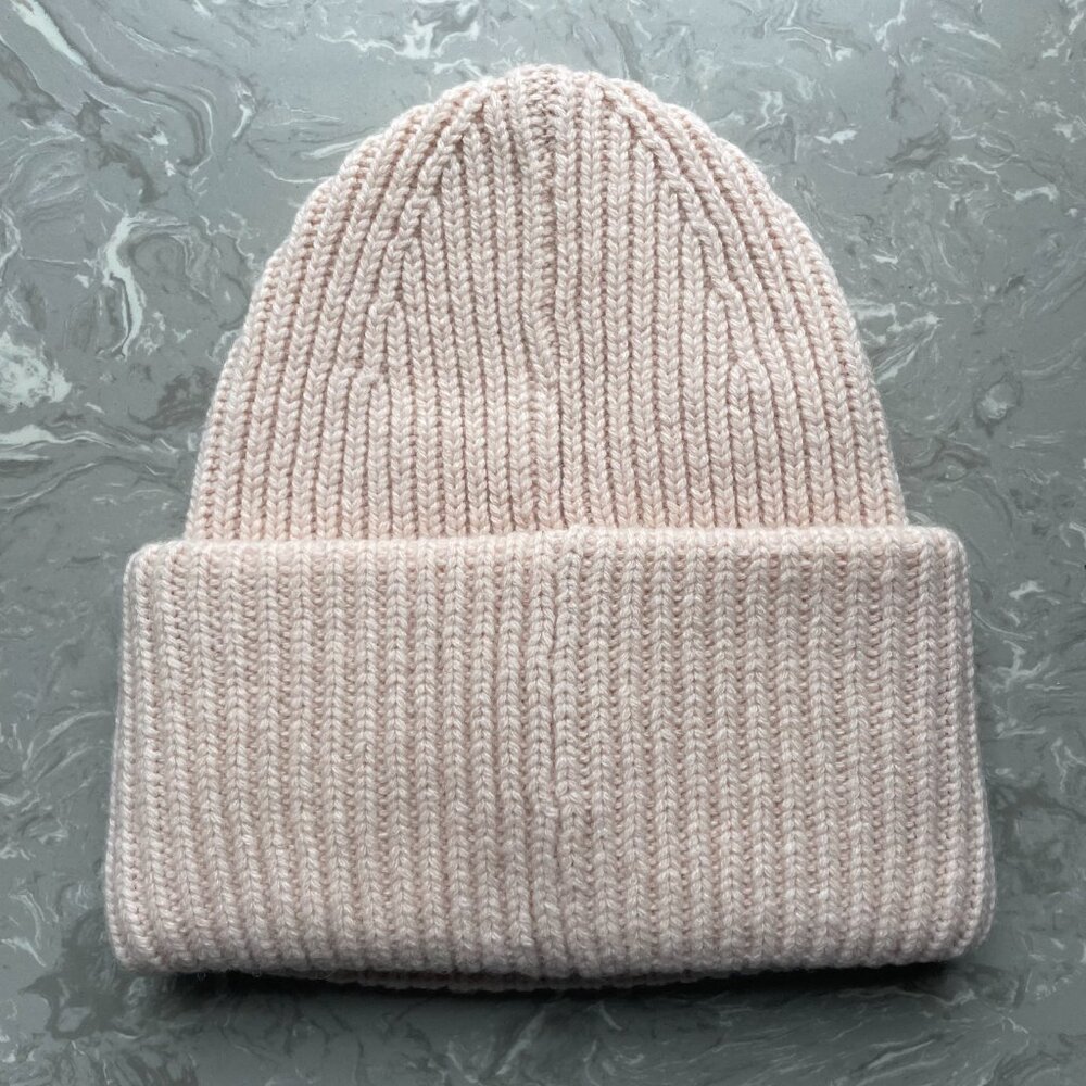 Acne Studios Wool Face Patch Beanie Soft Cream Kn… - image 2